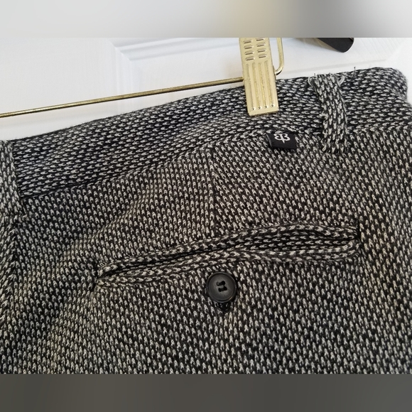 Betabrand Men's Yoga Dress Pants Tweed Like Wide Leg Size 36×32 Gray Black - Picture 12 of 17